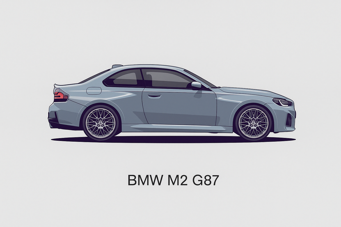 Impression vectorielle de la BMW M2 G87