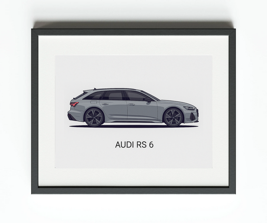 Impression vectorielle de voiture Audi RS6 C8